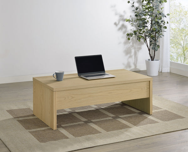 Coaster Canoga Engineered Wood Lift Top Coffee Table Light Oak