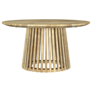 Coaster Touhy Round Solid Wood Cocktail Coffee Table Natural Mango