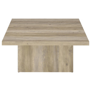 Coaster Devar Square Engineered Wood Coffee Table Distressed Pine