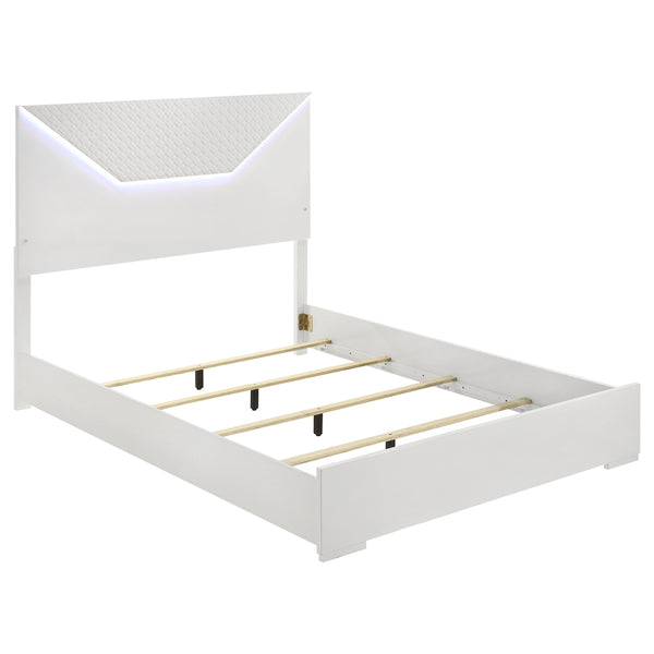 Coaster Ives 5-Piece Queen Bedroom Set White High Gloss