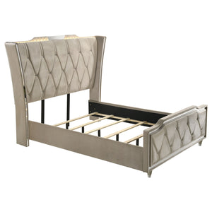 Coaster Lorient 4-Piece Queen Bedroom Set Ivory & Camel