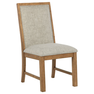 Coaster Bruner Upholstered Side Chair Natural Brown