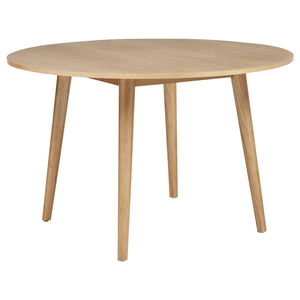 Coaster Andrews 5-Piece Round Dining Table Set Light Ash & Black