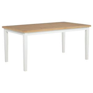 Coaster Andrews 7-Piece Rectangular Dining Set Light Ash & White