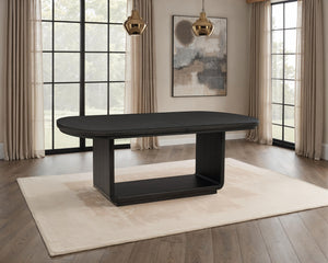 Coaster Leandro 78-Inch Extension Dining Room Table Burnished Black