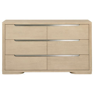 Coaster Ladera 6-Drawer Bedroom Dresser Light Elm