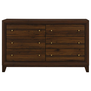 Coaster Welsley 6-Drawer Dresser Cabinet Walnut