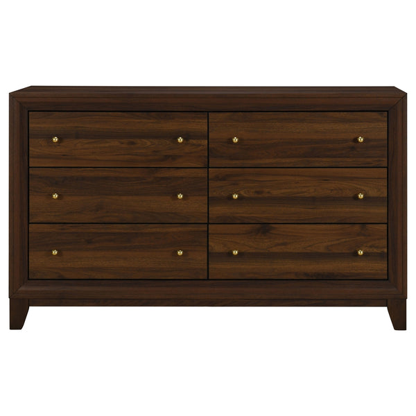 Coaster Welsley 6-Drawer Dresser Cabinet Walnut