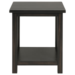 Coaster Payne Wood End Table With Shelf Distressed Java