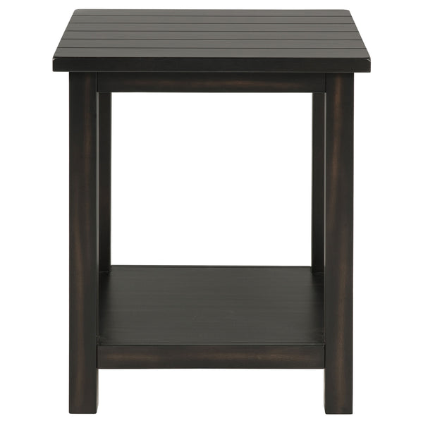 Coaster Payne Wood End Table With Shelf Distressed Java