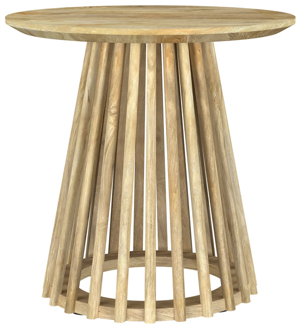 Coaster Touhy Round Solid Wood End Side Table Natural Mango