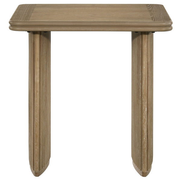 Coaster Adina Square Wood Side End Table Distressed Light Brown