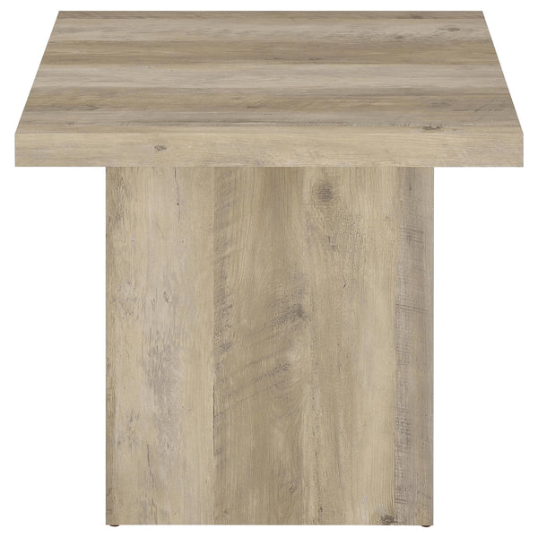 Coaster Devar Square Engineered Wood End Table Distressed Pine