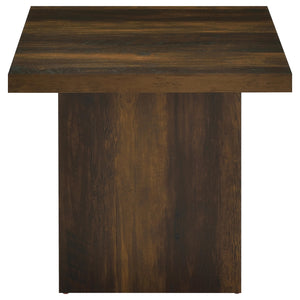 Coaster Devar Square Engineered Wood Side End Table Dark Pine