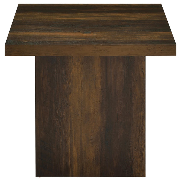 Coaster Devar Square Engineered Wood Side End Table Dark Pine