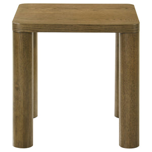 Coaster Castlewood Engineered Wood Accent Side End Table Brown Oak