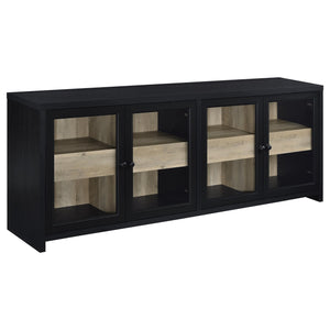 Coaster Denison 3-Piece Entertainment Center 79-Inch Tv Stand Black