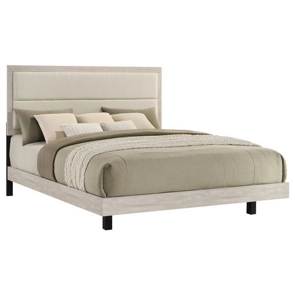 Coaster Trenton 54-Inch Wood King Panel Bed Rustic Cream