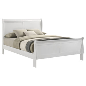 Coaster Louis Philippe 47-Inch King Sleigh Panel Bed White