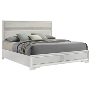 Coaster Miranda 54-Inch Upholstered King Panel Bed White