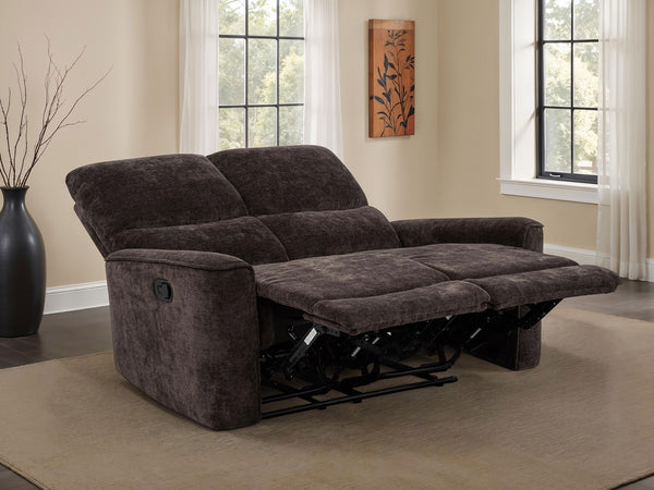Coaster Navarro Chenille Upholstered Reclining Loveseat Dark Brown