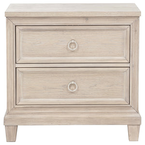 Coaster Pembroke 2-Drawer Nightstand Bedside Table Washed Oak