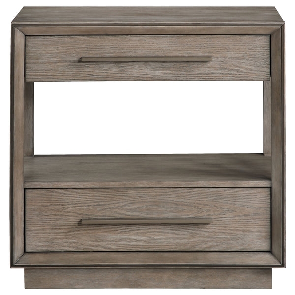 Coaster Durango 2-Drawer Nightstand Bedside Table Taupe Oak