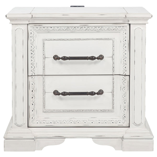 Coaster Mckinney 2-Drawer Nightstand With Dual Usb Vintage White