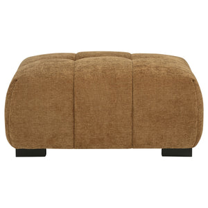 Coaster Octavia Upholstered Rectangular Ottoman Amber