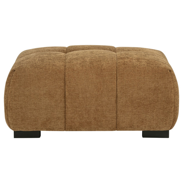 Coaster Octavia Upholstered Rectangular Ottoman Amber