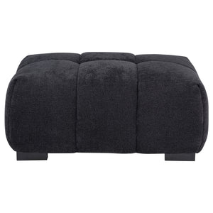 Coaster Octavia Upholstered Rectangular Ottoman Black