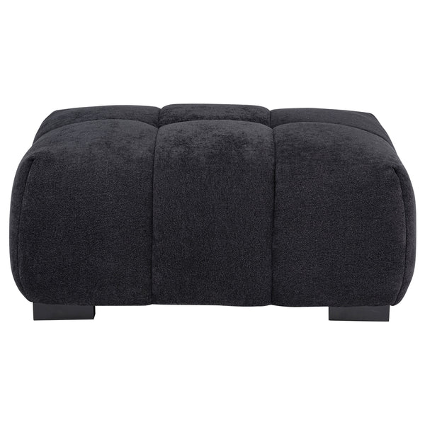 Coaster Octavia Upholstered Rectangular Ottoman Black