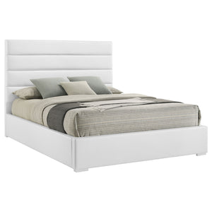 Coaster Felicity 53-Inch Upholstered Queen Platform Bed White