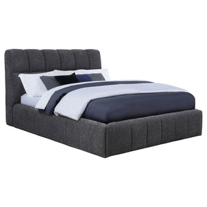 Coaster Nollet 48-Inch Upholstered Queen Panel Platform Bed Grey