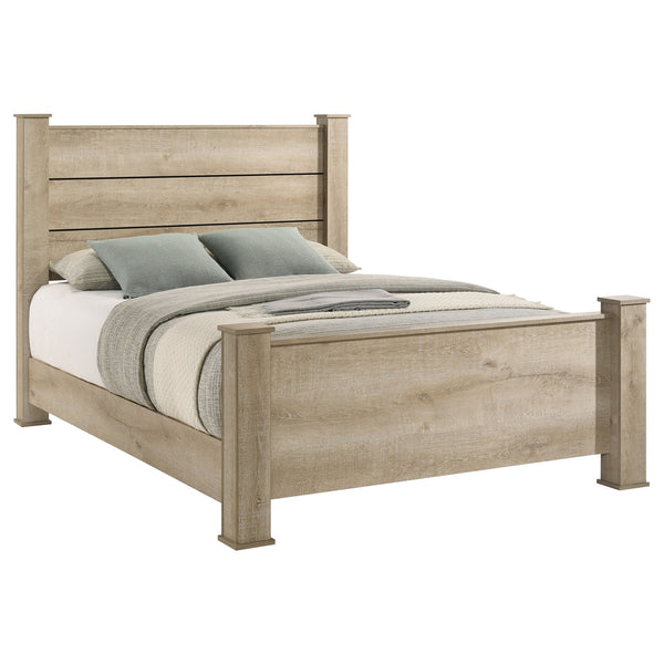 Coaster Oakglen 55-Inch Queen Panel Bed Weathered Oak