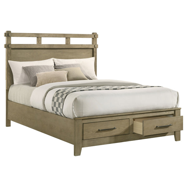 Coaster Hazlewood 59-Inch Queen Panel Storage Bed Vineyard Oak
