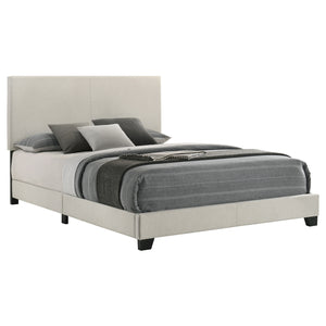Coaster Dorian Fabric Upholstered Queen Panel Bed Cream
