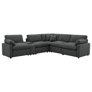 Coaster Collins 6-Piece Modular Power Reclining Sectional Dark Grey