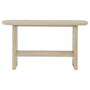 Coaster Kailani Coastal Sofa Console Table With Shelf Beige Oak