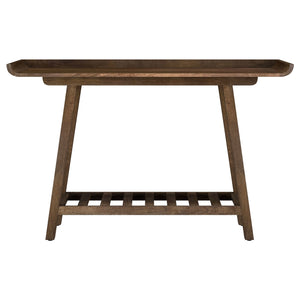 Coaster Ornelas 46-Inch Console Table With Slatted Shelf Mango Brown
