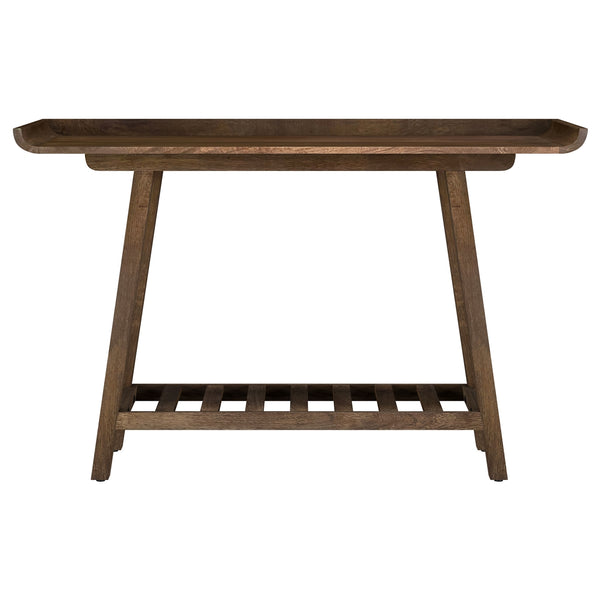 Coaster Ornelas 46-Inch Console Table With Slatted Shelf Mango Brown