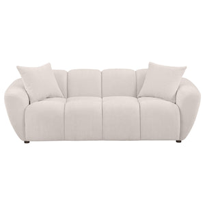 Coaster Destino Chenille Upholstered Splayed Arm Sofa Greige