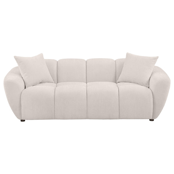 Coaster Destino Chenille Upholstered Splayed Arm Sofa Greige