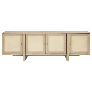Coaster Kailani 79-Inch 4-Door Cane Tv Stand Media Console Beige Oak