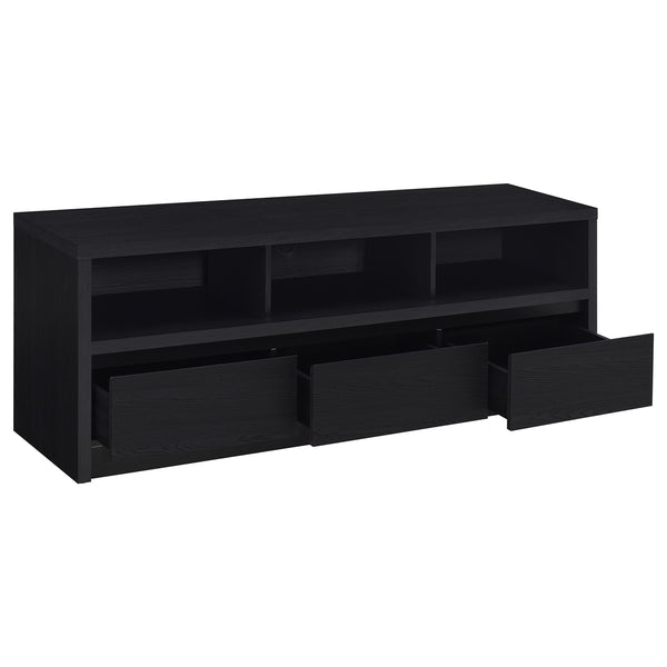 Coaster Rutland 59-Inch 3-Drawer Tv Stand Media Console Black