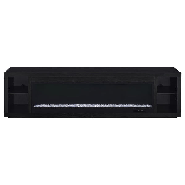 Coaster Deiter 79-Inch Tv Stand Fireplace Media Console Black