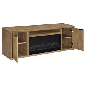Coaster Fuller 60-Inch 2-Door Tv Stand Fireplace Media Console Mango