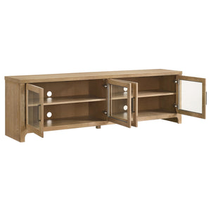 Coaster Brenham 79-Inch 4-Door Tv Stand Media Console Washed Oak