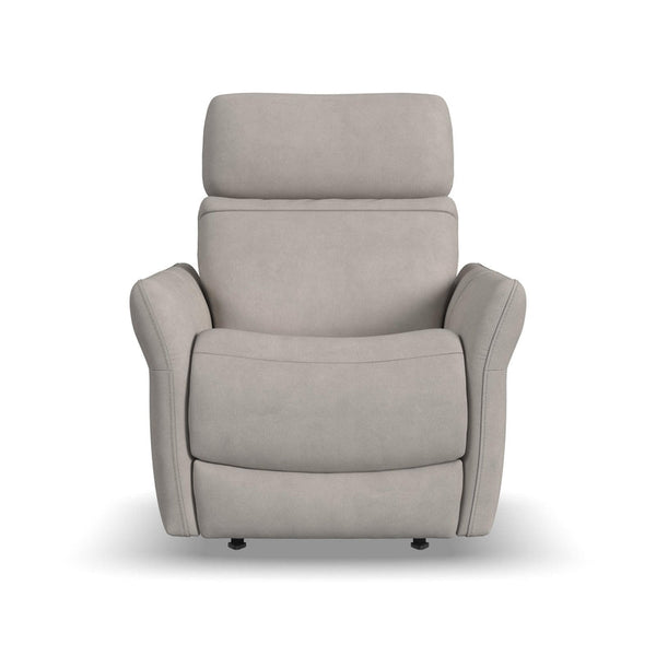 Flexsteel Zero Gravity Artemis Fabric Power Rocking Recliner with Power Headrest, Lumbar, Heat & Massage in Dove