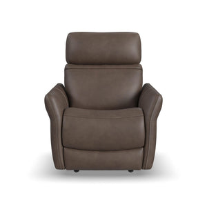 Flexsteel Zero Gravity Artemis Fabric Power Rocking Recliner with Power Headrest, Lumbar, Heat & Massage in Cappuccino